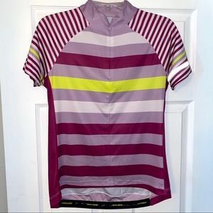 Novara Striped Cycling Jersey /Bike Top in Medium
